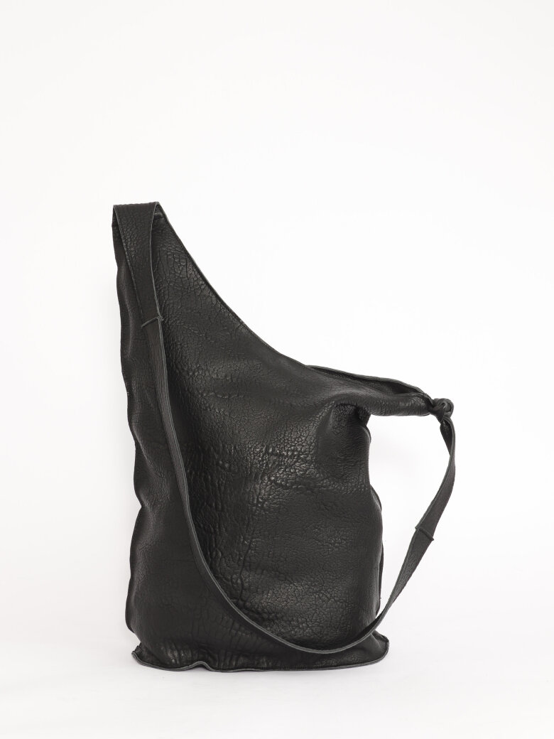 Crossbody bag in shrunken leather