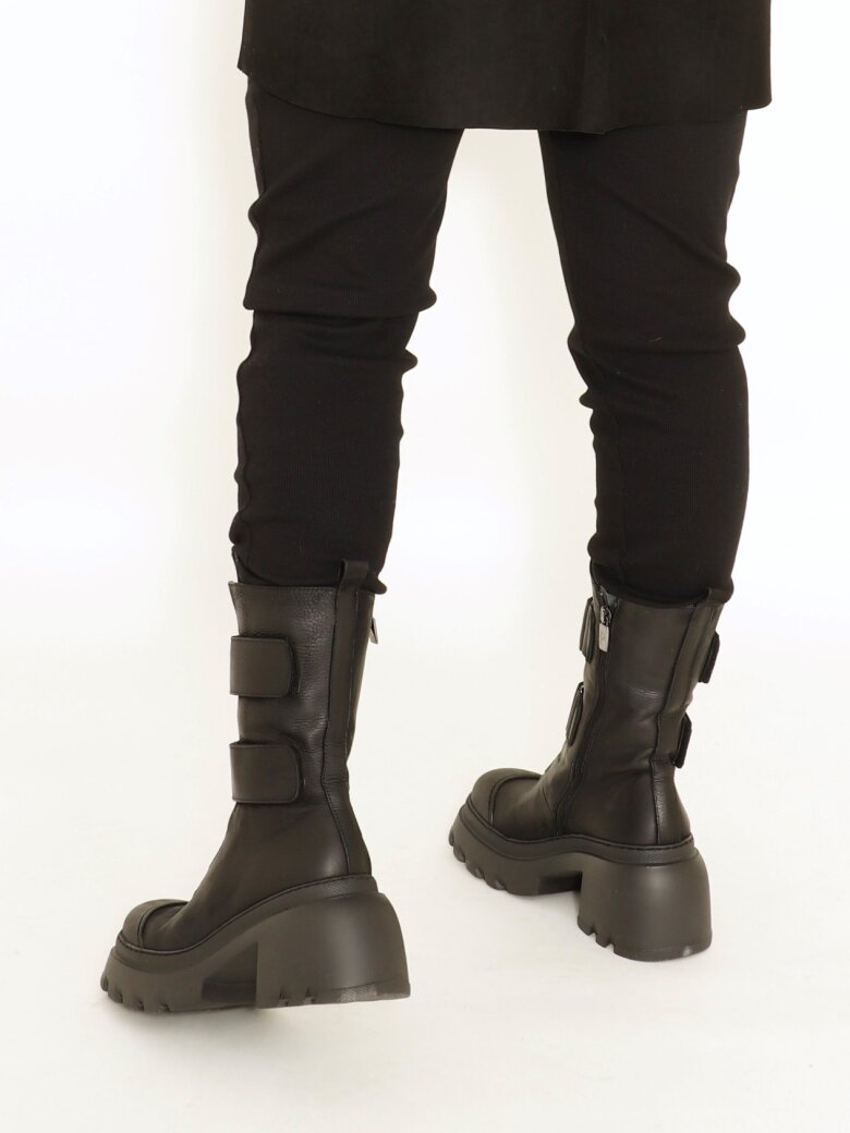 Chunky boots with velcro detail