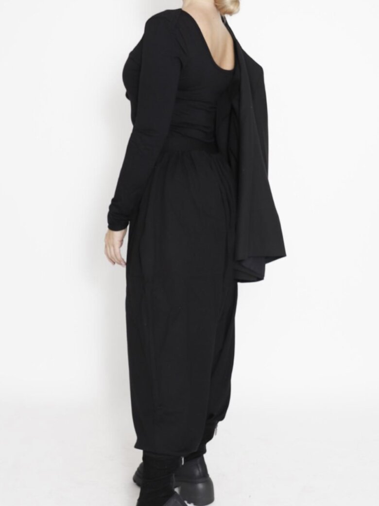 Wide maxi pants with zipper and pockets