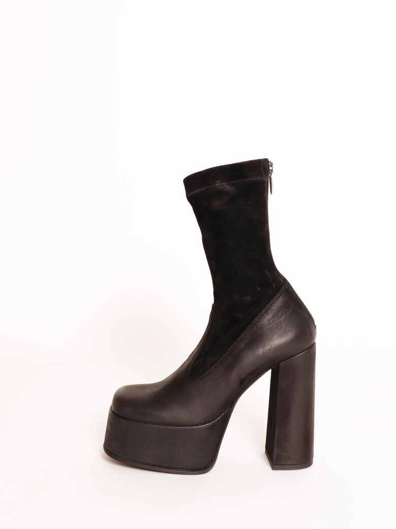 Chunky high heel  ankle boots